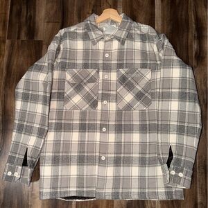 Classic Gray Checkered Men's Button-Down Shirt